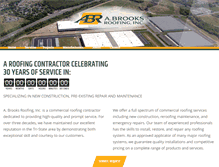 Tablet Screenshot of brooksroofing.com